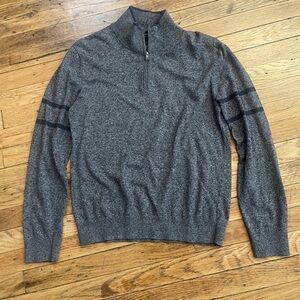 Banana Republic Charcoal Zip-Up Sweater, Size M